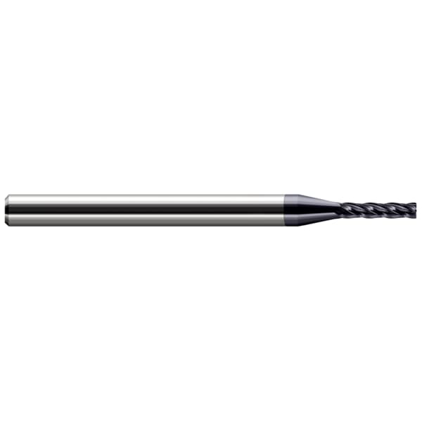 Miniature End Mill - Corner Radius - Long Flute, 0.0780" (5/64), Corner Radius: 1/64"